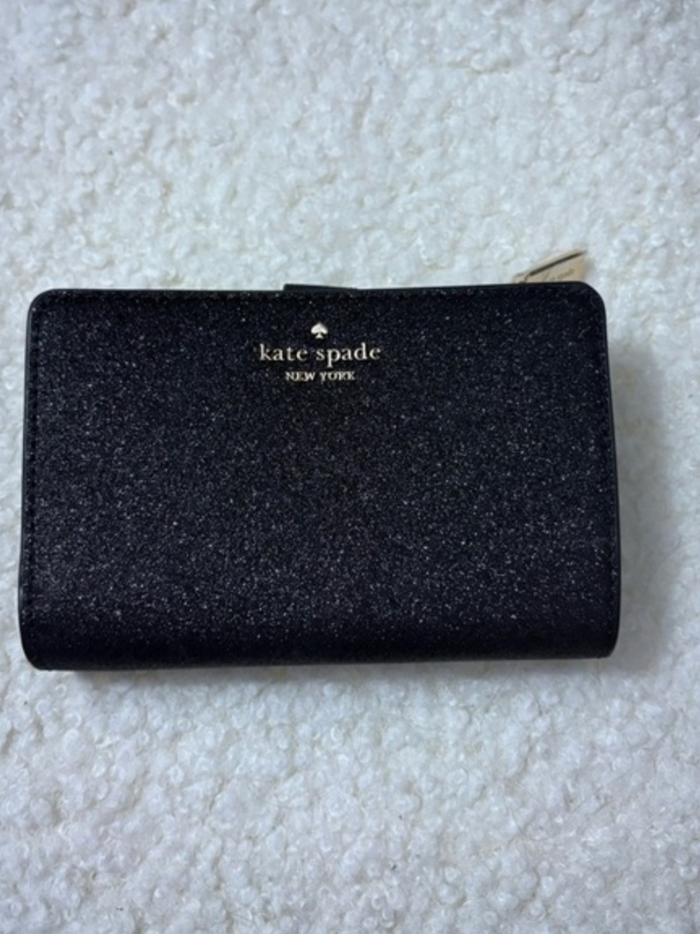 kate spade New York Black Glitter Wallet